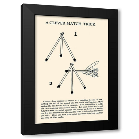 The Obedient Matches Black Modern Wood Framed Art Print with Double Matting by Retromagic