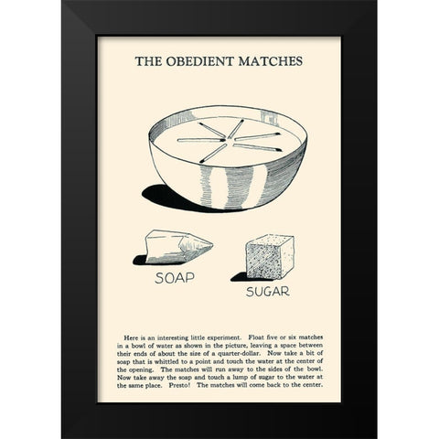 The Obedient Matches Black Modern Wood Framed Art Print by Retromagic