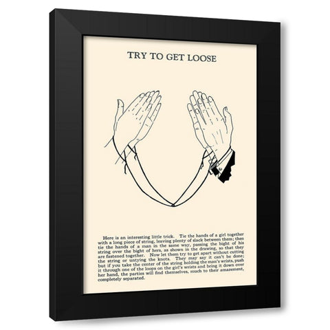 Try to Get Loose Black Modern Wood Framed Art Print with Double Matting by Retromagic