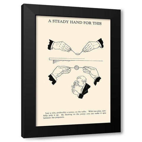 A Steady Hand for This Black Modern Wood Framed Art Print with Double Matting by Retromagic