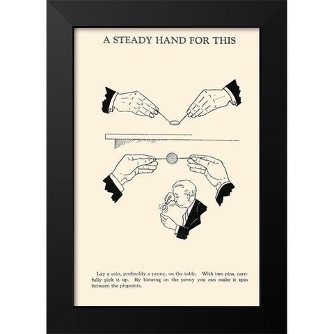 A Steady Hand for This Black Modern Wood Framed Art Print by Retromagic