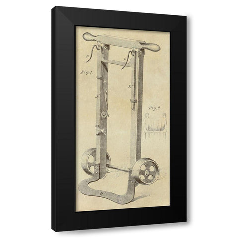 Hamper Hand truck for Moving Fabric Black Modern Wood Framed Art Print with Double Matting by Inventions