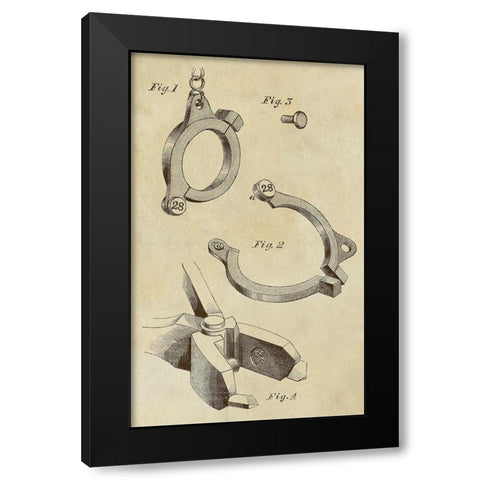 Unknown Use Numbered Collar Black Modern Wood Framed Art Print by Inventions