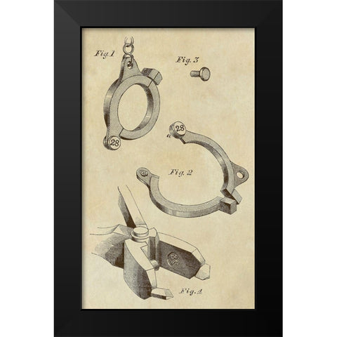 Unknown Use Numbered Collar Black Modern Wood Framed Art Print by Inventions