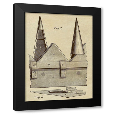 Pencil lead Cutter Black Modern Wood Framed Art Print by Inventions