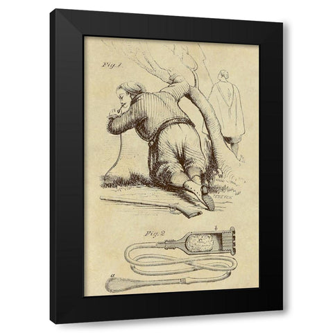 Portable Hookah Black Modern Wood Framed Art Print with Double Matting by Inventions