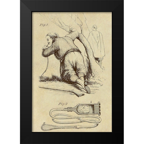 Portable Hookah Black Modern Wood Framed Art Print by Inventions