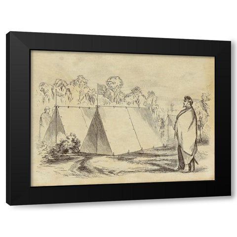 Guard Duty Black Modern Wood Framed Art Print with Double Matting by Inventions