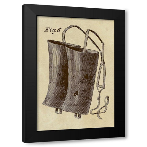 Shin Guards Black Modern Wood Framed Art Print with Double Matting by Inventions