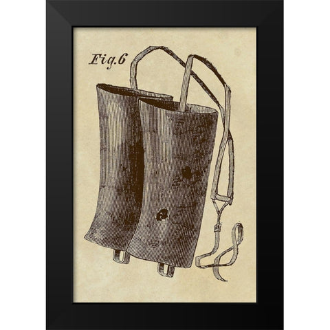 Shin Guards Black Modern Wood Framed Art Print by Inventions