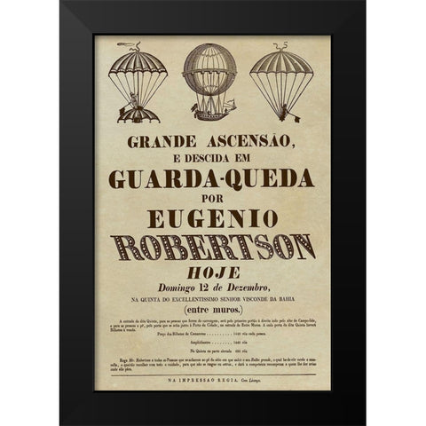 Grande Ascensao Black Modern Wood Framed Art Print by Inventions