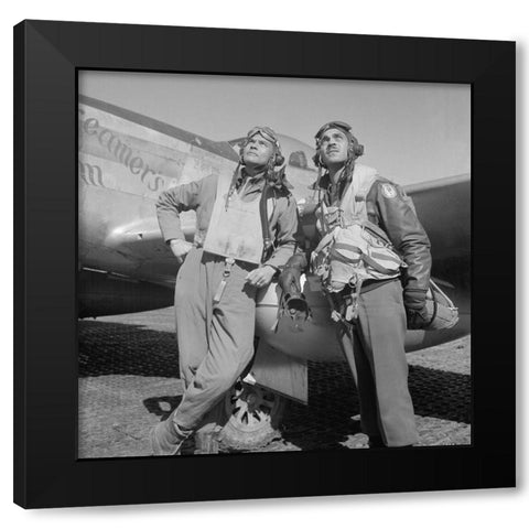 Benjamin O. Davis Black Modern Wood Framed Art Print with Double Matting by Inventions