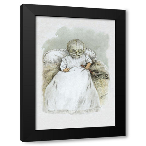 Death in Swaddling Clothing Black Modern Wood Framed Art Print with Double Matting by Frusius