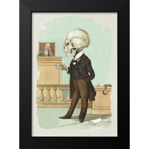 Death Under Oath Black Modern Wood Framed Art Print by Frusius