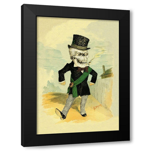 Death on the Fourth Black Modern Wood Framed Art Print by Frusius