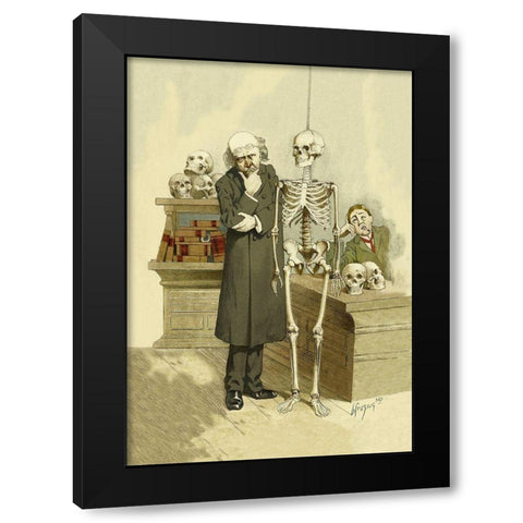 Death Under Inspection Black Modern Wood Framed Art Print with Double Matting by Frusius