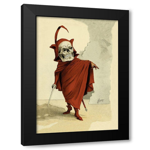 Red Death Black Modern Wood Framed Art Print with Double Matting by Frusius