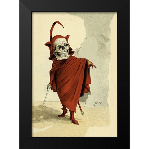 Red Death Black Modern Wood Framed Art Print by Frusius