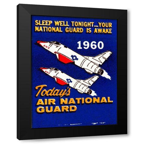 Todays Air National Guard Black Modern Wood Framed Art Print by Retrotravel
