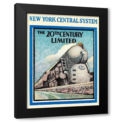 New York Central System - The 20th Century Limited Black Modern Wood Framed Art Print by Retrotravel