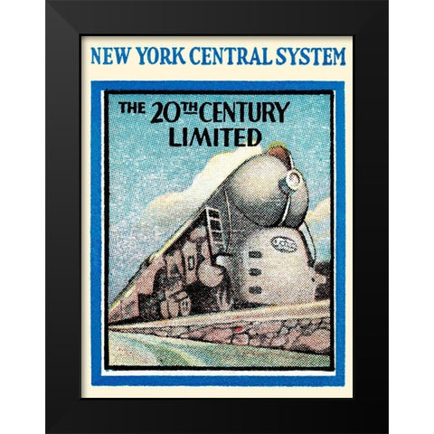 New York Central System - The 20th Century Limited Black Modern Wood Framed Art Print by Retrotravel