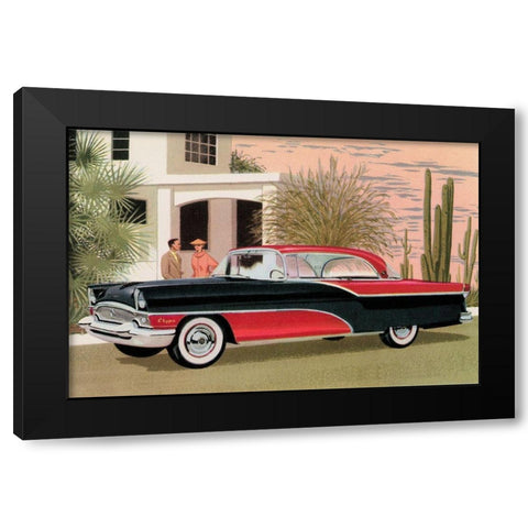 Packard Clipper at the Camelback Inn Black Modern Wood Framed Art Print by Retrotravel