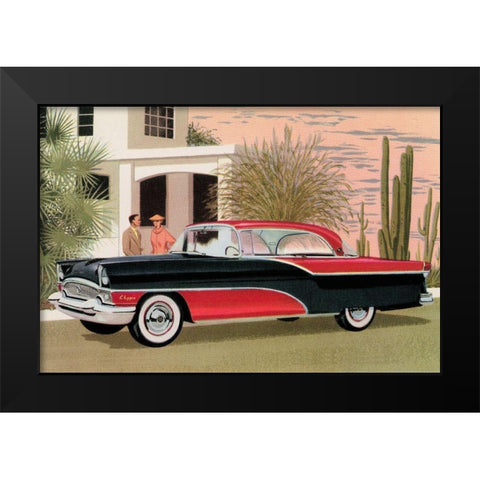 Packard Clipper at the Camelback Inn Black Modern Wood Framed Art Print by Retrotravel
