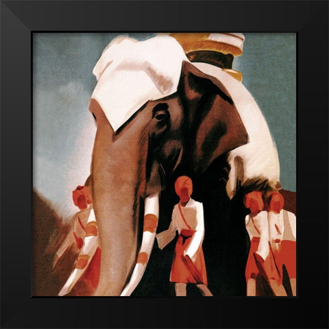 Lloyd Triestino Espresso Itali India Black Modern Wood Framed Art Print by Vintage Elephant