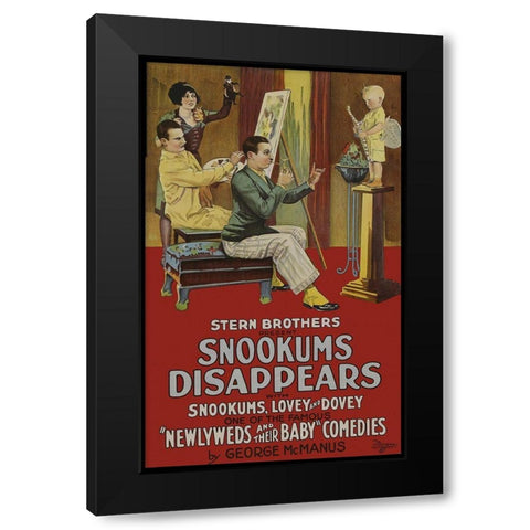 Snookums Disappears Black Modern Wood Framed Art Print by Unknown 20th Century American Illustrator