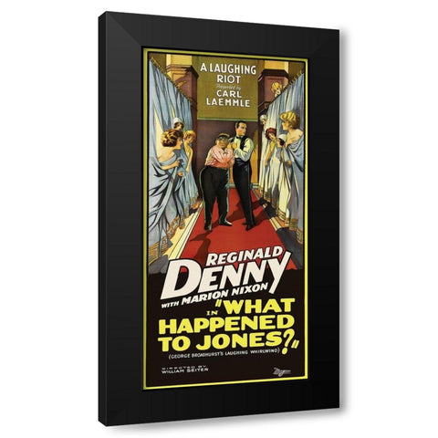 What Happened to Jones Black Modern Wood Framed Art Print with Double Matting by Unknown 20th Century American Illustrator