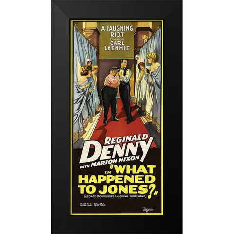 What Happened to Jones Black Modern Wood Framed Art Print by Unknown 20th Century American Illustrator