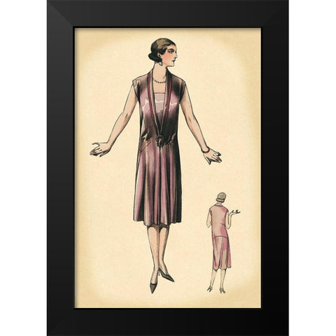 Solitary Beauty Black Modern Wood Framed Art Print by Vintage Fashion