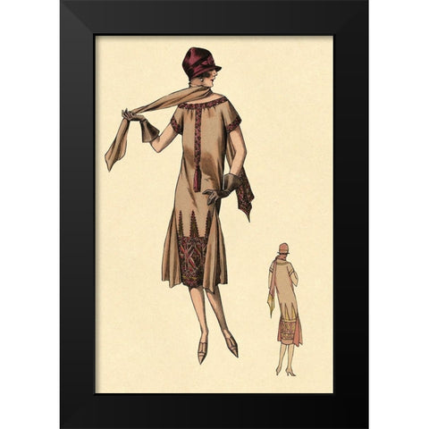 Enchanting Black Modern Wood Framed Art Print by Vintage Fashion