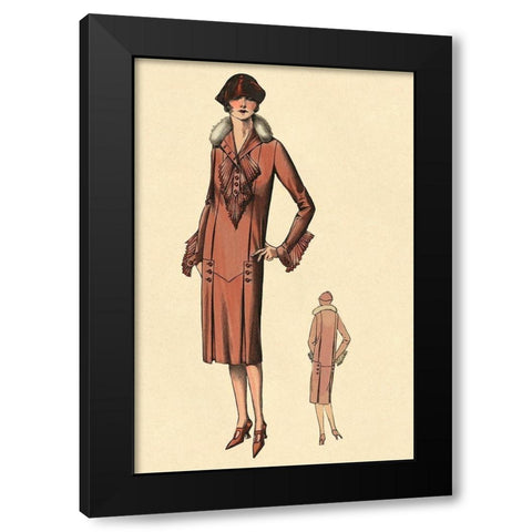 Stunning in Red Black Modern Wood Framed Art Print by Vintage Fashion