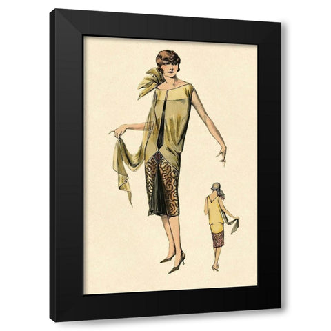 Absolutely Beautiful Black Modern Wood Framed Art Print with Double Matting by Vintage Fashion