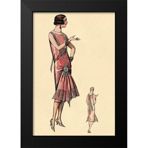 Simply Smashing Black Modern Wood Framed Art Print by Vintage Fashion