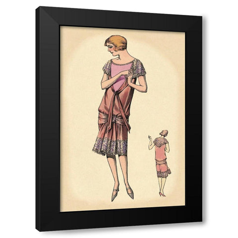 Sweetness and Youth Black Modern Wood Framed Art Print with Double Matting by Vintage Fashion