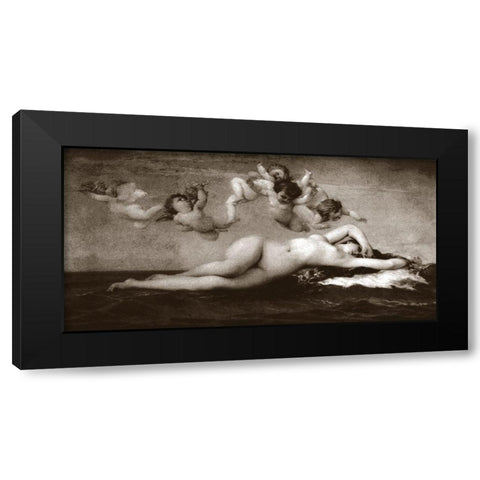 The Dream Black Modern Wood Framed Art Print with Double Matting by Vintage Nudes