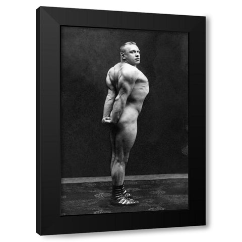 Profile of Arm, Shoulder, and Upper Back Flex Black Modern Wood Framed Art Print with Double Matting by Vintage Muscle Men