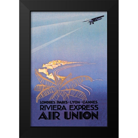 Riviera Express Air Union Black Modern Wood Framed Art Print by Maurus, E