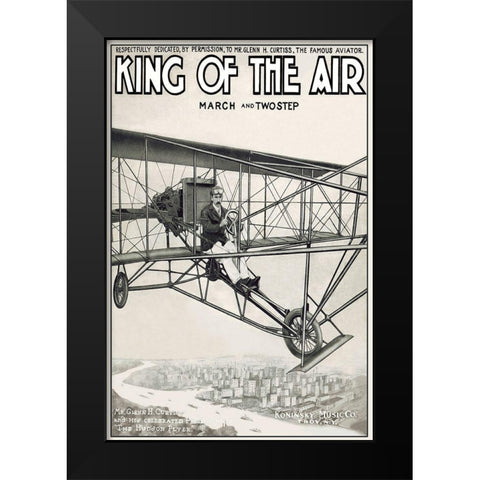 King of the Air Black Modern Wood Framed Art Print by Unknown