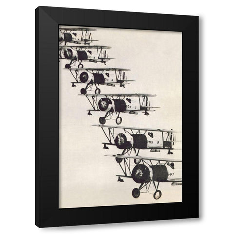 Flying in Formation Black Modern Wood Framed Art Print with Double Matting by Unknown