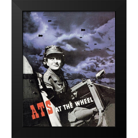 ATS at the Wheel Black Modern Wood Framed Art Print by Pick, Beverly