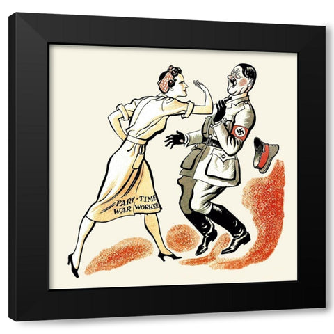 Just a Good Afternoons Work Black Modern Wood Framed Art Print with Double Matting by Unknown