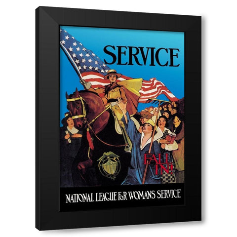 National League for Womans Service Black Modern Wood Framed Art Print by Patterson