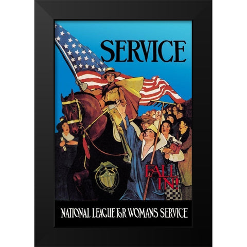 National League for Womans Service Black Modern Wood Framed Art Print by Patterson