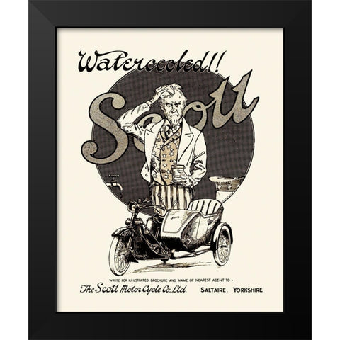 Watercooled Scott Black Modern Wood Framed Art Print by Unknown