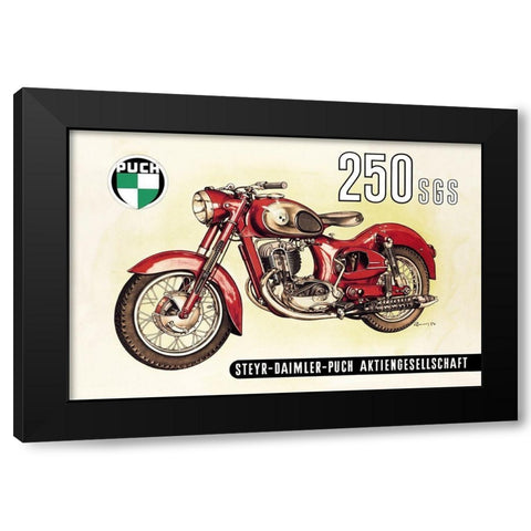 UC 250 SGS with Cutaway View Black Modern Wood Framed Art Print with Double Matting by Unknown