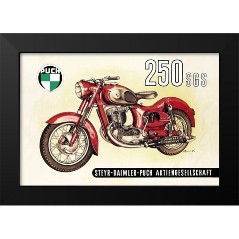 UC 250 SGS with Cutaway View Black Modern Wood Framed Art Print by Unknown
