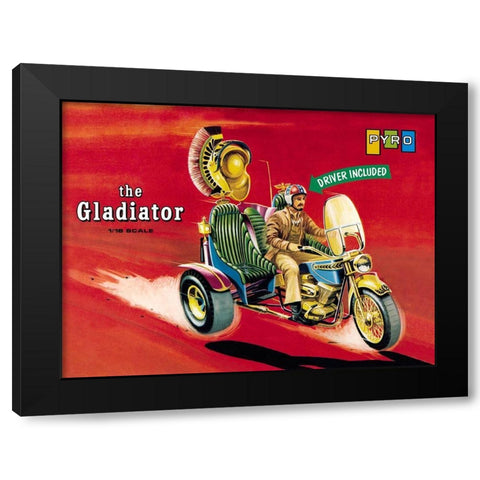 The Gladiator - Driver Included Black Modern Wood Framed Art Print by Unknown